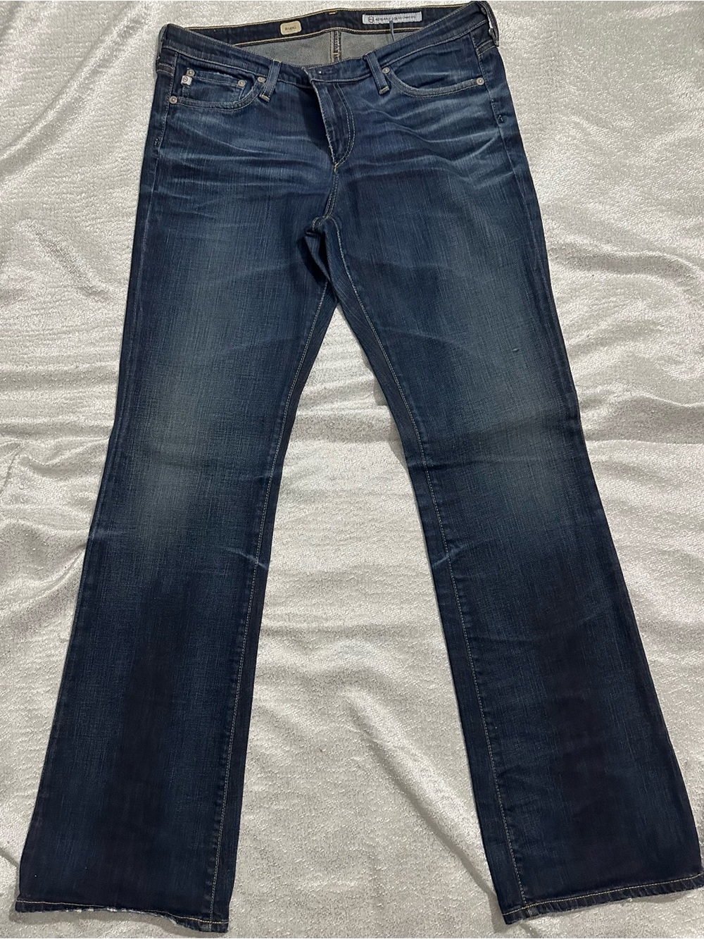 Ag Adriano Goldschmied Dark Blue Stretch Flare Jeans